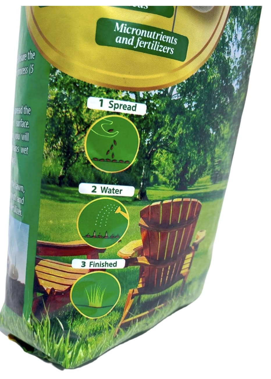 Lawn Patch Repair Coated Grass Seeds Premium Hard Wearing Shade/Sun (0.85 KG)