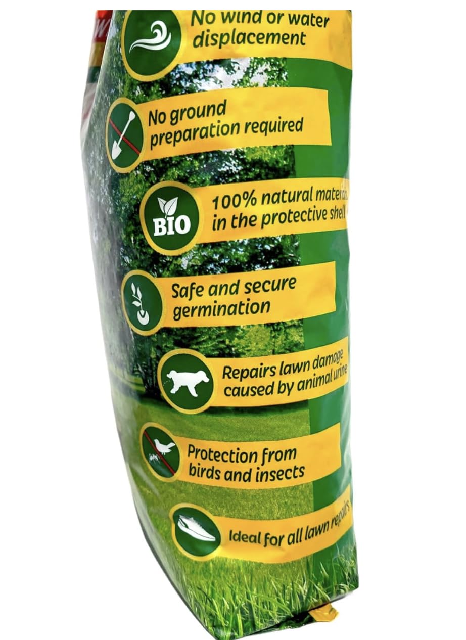 Lawn Patch Repair Coated Grass Seeds Premium Hard Wearing Shade/Sun (0.85 KG)