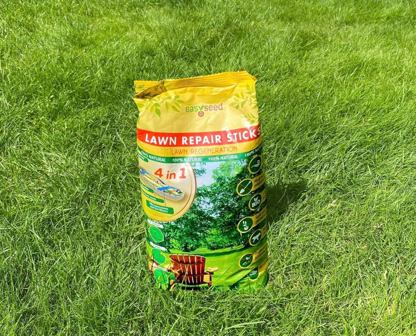 Lawn Patch Repair Coated Grass Seeds Premium Hard Wearing Shade/Sun (0.85 KG)